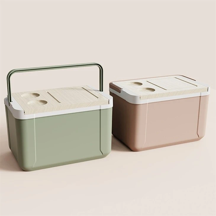 14L Wooden Lift Handle Insulated Cooler